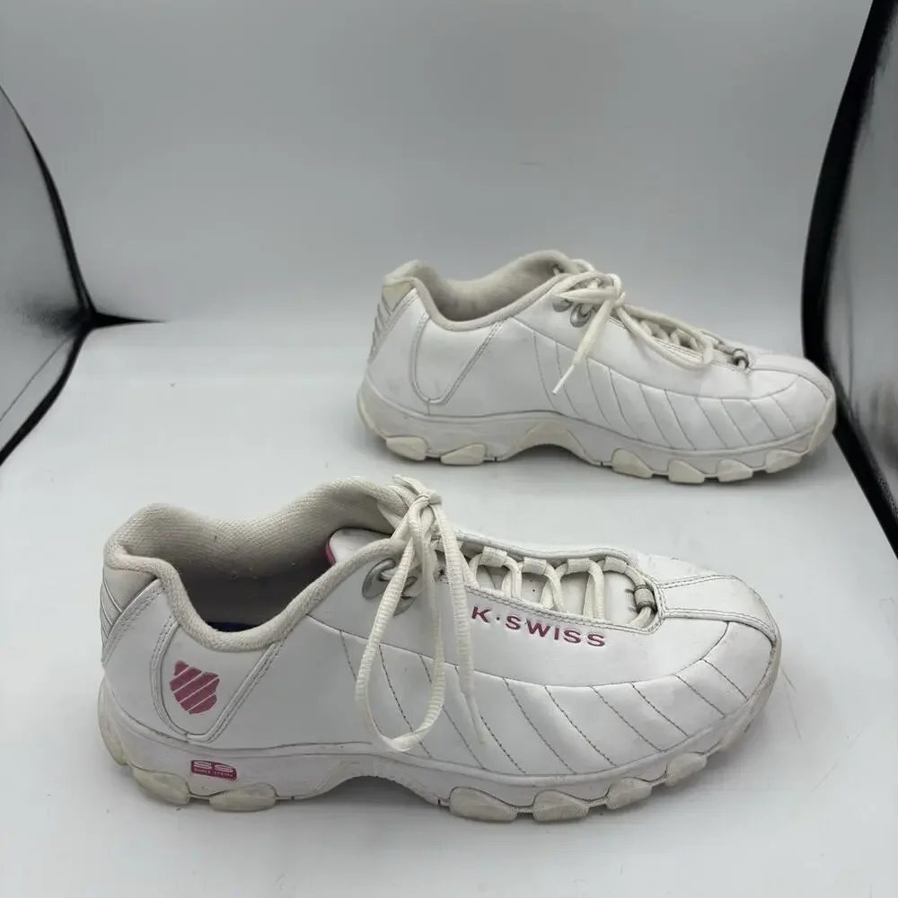 K Swiss Sneakers Womens Size 11 ST329 CMF Heritage White‎ Pink 93426-156-M Low